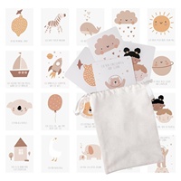Cartes flash éducatives portables durables imprimées sur mesure - Jeux colorés de taille personnalisée avec sac en coton