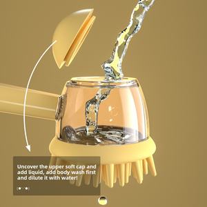 Cepillo de Masaje Suave de Silicona para Mascotas, con Dispensador de Champú, para Perros y Gatos, para Uso en el Baño - Product Image 3