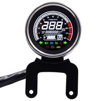 Racepro LED Round Motorcycle Multi-functional Gauges Instruments Digital Odometer Tachometer Fuel Level Speed Meter Indicator.
