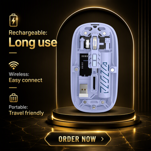 <span class=keywords><strong>Mouse</strong></span> Wireless Trasparente Ricaricabile Bluetooth, <span class=keywords><strong>Mouse</strong></span> <span class=keywords><strong>Ergonomico</strong></span> da Gaming Ultra Leggero - Product Image 1