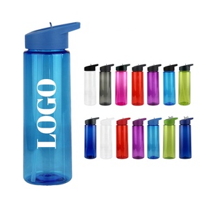Vendita calda bottiglia di plastica da 400ml 750ml con cannuccia-BPA gratis, durevole, per Fitness, escursioni, ciclismo (OEM/ODM supportato) - Product Image 1