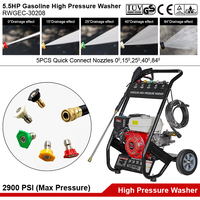 Nettoyeur haute pression à essence 170 BAR 2500 PSI, moteur à essence 5,5 CV, jet d'eau de surface, lavage de voiture, nettoyeur haute pression à essence