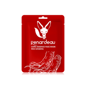 Masque facial en feuille à base de ginseng rouge Renardeau, 1 jour, raffermissant, hydratant, blanchissant, tous types de peau, fabriqué en Corée - Product Image 1