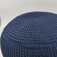 Pouf ottoman au crochet, repose-pieds tricoté, coussin de sol décoratif pour la maison