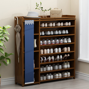 Simple dustproof shoe rack, multi-layer bamboo shoe rack, home shoe cabinet, entryway storage, partition - Product Image 2