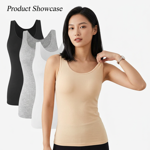 Débardeur en coton tricoté pour femme, sans manches, respirant, écologique, séchage rapide, streetwear, décontracté, pour l'entraînement quotidien, été, personnalisé - Product Image 1