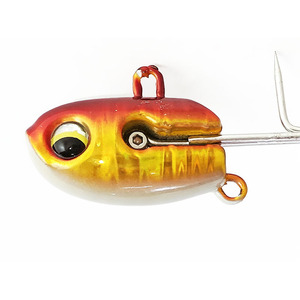 Leuchtende Jighaken zum Angeln, Luminous <span class=keywords><strong>Tenya</strong></span> 60g 80g Doppelhaken Bleikopf-Jig in 6 Farben, Hairtail-Rig für Bass, Forelle, Karpfen, Marlin - Product Image 2