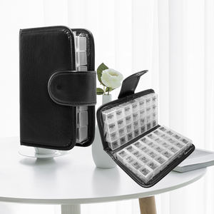 Jacquard Boîte À Pilules, Mode Pilule Planificateur Carnet de Notes Rappel De Pilule 2 Semaine - Product Image 1