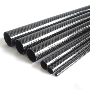 고강도 10mm 30mm 50mm 탄소 섬유 튜브 1500mm 길이 3K 탄소 섬유 원형 튜빙 - Product Image 1