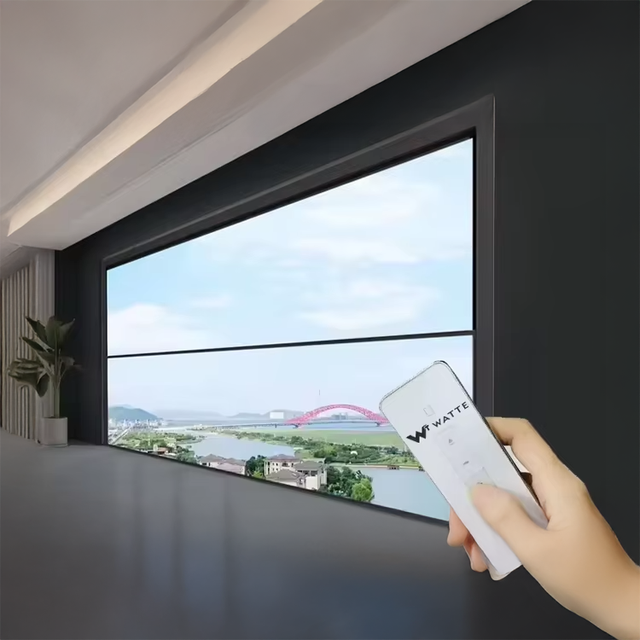 Latest Modern Automatic Lifting Wall Windows Electric Aluminum Alloy Insulating Glass Vertical Sliding Guillotine Window Heat