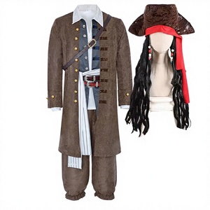 Cappotto Marrone Vintage Medievale, Costume Cosplay <span class=keywords><strong>Jack</strong></span> <span class=keywords><strong>Sparrow</strong></span>, Giacca Unisex per Halloween, Rinascimento, Pirata, Gotico, Steampunk, Abiti TV - Product Image 3