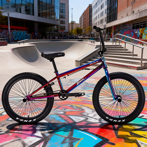 <span class=keywords><strong>Bicicleta</strong></span> BMX de 20 Pulgadas con Freno en <span class=keywords><strong>U</strong></span>, <span class=keywords><strong>Bicicleta</strong></span> de Estilo Libre para Calle, Pintura Multicolor CP, <span class=keywords><strong>Bicicleta</strong></span> con Manubrio Giratorio de 360 Grados - Product Image 3