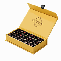 Boîte-cadeau de barre de chocolat de luxe personnalisée emballage en papier de carton avec gaufrage et matériaux recyclés de stratification mate