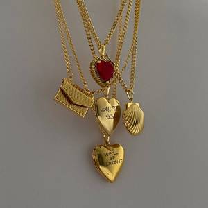 Colliers Vente en gros en acier inoxydable pour cadre <span class=keywords><strong>photo</strong></span> collier pendentif <span class=keywords><strong>amour</strong></span> coeur médaillon bijoux tendance - Product Image 1