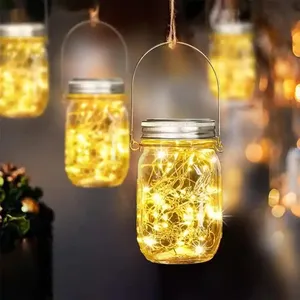 30 Led Tuin Hanglampen Lichtslingers Buiten/Binnen Waterdichte Zonne-Energie Mason Jar Verlichting