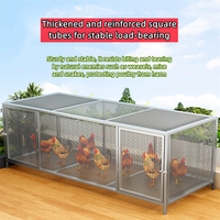 Nouvelle cage à oiseaux en acier galvanisé de qualité supérieure - Grande volière multifonctionnelle pour poulets, type H, avec porte latérale à fermeture rapide et fenêtre de toit, garantie 1 an