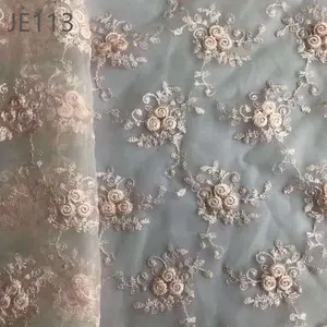 Оптовая продажа, фабрика <span class=keywords><strong>Tokay</strong></span> аппликация, сетчатая вышитая Цветочная французская кружевная тюлеевая ткань - Product Image 1