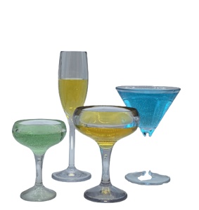 Gobelet à cocktail en plastique transparent de qualité alimentaire avec logo personnalisé, 8,5 oz, 250 ml, pour les cocktails, les vins, les fêtes et les mariages - Product Image 3