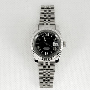 Montre mécanique automatique pour homme classique, haut de gamme, en acier inoxydable 316L, cristal saphir antireflet, aiguille, 3 BAR d'étanchéité - Product Image 2