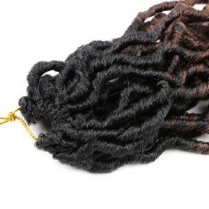Coiffures attrayantes LEILONG 18 pouces Gypsy Wave Ends Goddess Locs sur cheveux synthétiques pour femmes noires - Product Image 3
