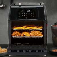 Freidora de Aire Eléctrica Digital de 12L con Control Digital, Revestimiento Antiadherente de PTFE, Protección Contra Sobrecalentamiento, Fácil Limpieza, Calentamiento Rápido para Uso Doméstico