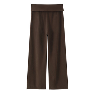 <span class=keywords><strong>Pantalon</strong></span> plissé à taille cintrée personnalisé pour femme, collection Printemps 2026 - Style vintage décontracté, couleur unie, OEM/ODM par une usine de vêtements chinoise - Product Image 2