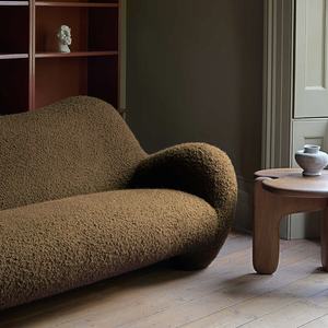 Wabi-Sabi ชุดโซฟาแบ่งส่วนทำจากผ้าครีมฝรั่งเศสแบบย้อนยุคสไตล์ย้อนยุคหลายคนสำหรับบ้านโรงแรมโซฟารับแขก - Product Image 5