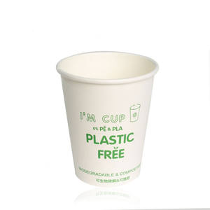 Vasos de papel Kraft personalizados ecológicos con tapas y cucharas, cuencos de una sola pared para vino, bebidas carbonatadas, agua Mineral - Product Image 3