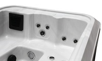 Bain à remous de luxe pour l'extérieur, spa pour 2 personnes, baignoire à remous avec jets de massage d'hydrothérapie, système de chauffage intelligent pour jardin, villa