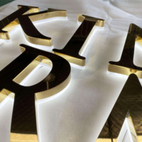 Lettres de signalisation rétroéclairées en acier inoxydable, enseignes publicitaires 3D en métal à éclairage arrière, logo mural d'entreprise, signalétique, personnalisation de projets en gros