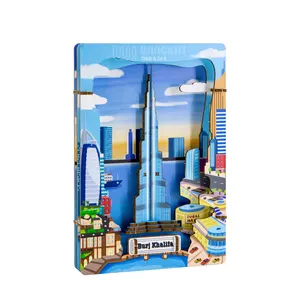 Wincent personnalisation nouveau design Burj Khalifa Building Models souvenirs enfants cadeau 3d papier artisanat puzzle mini jouets ensemble