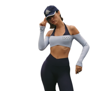 Conjunto Deportivo para Mujer con Cuello Cuadrado Personalizado, Secado Rápido, Absorción <span class=keywords><strong>de</strong></span> Humedad y Sujetador Incorporado - Product Image 1
