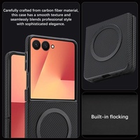 Casing Ponsel Magnetik Serat Karbon untuk Samsung Z Fold 3 4 5 Flip 6 7 FE,  Penutup Belakang Smartphone, Mendukung Pengisian Daya Nirkabel