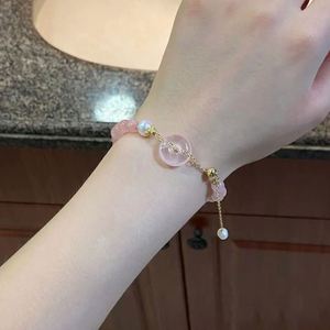 Imitation Hetian Jade <b>Bracelet</b> Chinese Style Pink <b>Beaded</b> Safety Buckle Buddha Bead Natural Lucky Beads <b>Bracelet</b> - Product Image 6