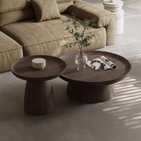 Table basse design en bois massif de chêne, bouleau et noyer, style italien, table à thé pour salon