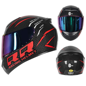 <span class=keywords><strong>Casque</strong></span> de <span class=keywords><strong>moto</strong></span> unisexe moins cher <span class=keywords><strong>Casque</strong></span> de <span class=keywords><strong>moto</strong></span> intégral approuvé par le DOT Motobike Scooter électrique Motocross Casco HD Visière colorée - Product Image 3