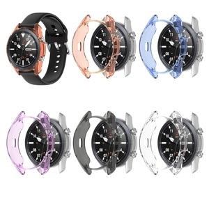 Pour <span class=keywords><strong>Samsung</strong></span> <span class=keywords><strong>Galaxy</strong></span> <span class=keywords><strong>Watch3</strong></span> 41mm <span class=keywords><strong>45mm</strong></span> coque de protection transparente couverture montre intelligente accessoires étui de protection en TPU souple - Product Image 1