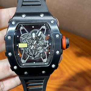 Montre mécanique automatique pour homme en céramique noire RM35-02, best-seller, cadran ajouré design, montre <span class=keywords><strong>tonneau</strong></span> de haute qualité - Product Image 1