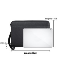 Sac à main en cuir pour homme, pochette de grande capacité en cuir de vachette première couche, sac de transport professionnel portable, finition premium en polyester