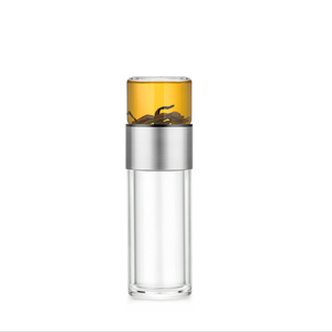 Teiera Portatile in Vetro Borosilicato di Alta Qualità 238ml a Doppia Parete con Infusore in Acciaio Inox Ecologica Certificata CE Classica - Product Image 2
