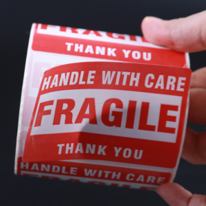High Quality Custom <strong>Self</strong>-<strong>Adhesive</strong> <strong>Fragile</strong> <strong>Labels</strong> Waterproof Warning Printing Vinyl Box Package Shipment Sticker for Express Use - Product Image 5