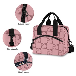 Sac isotherme rose 15 L à imprimé fleurs de frangipanier, sac à déjeuner personnalisé Hawaï, sacs de pique-nique pour femmes et adultes - Product Image 5