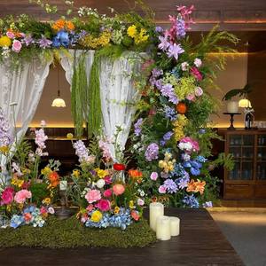 Fleur artificielle personnalisée haut de gamme, série Monet, décoration entièrement faite à la main, pour cérémonie de mariage, décoration de la maison, arrangement floral - Product Image 1