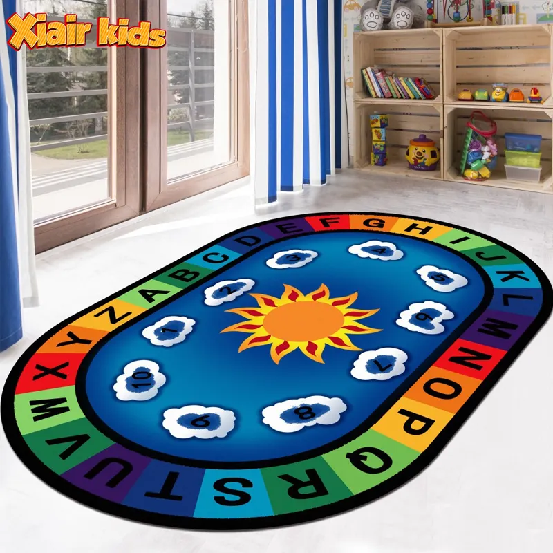 Xiair Montessori Handmade Carpet Daycare Center Karpet Lantai Warna-warni Karpet untuk Perawatan Anak-anak Tikar Bermain Karpet Kamar Anak-anak