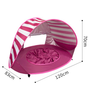 <span class=keywords><strong>Tente</strong></span> de plage pop-up pour bébé, protection <span class=keywords><strong>UV</strong></span> UPF 50+, abri solaire imperméable avec piscine, <span class=keywords><strong>tente</strong></span> de jeu portable et pliable pour tout-petits en extérieur - Product Image 6