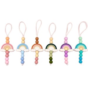 Silicone <b>Rainbow</b> Beads Cartoon Teether Loose Beads For <b>Bracelet</b> Making Mixed Shapes Epoxy Resin - Product Image 5