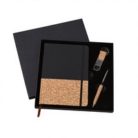 Coffret Cadeau d'Affaires pour Bureau – Carnet en Liège et PU Personnalisable Multi-Usages Modèle Simon-260327-01 – Vente en Gros