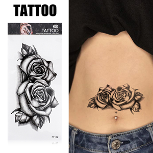 文申批发5000 + 设计防水防汗临时持久<span class=keywords><strong>2</strong></span>周玫瑰花半永久纹身 - Product Image 2