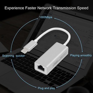 OEM/ODM Venta al por mayor Aluminio <span class=keywords><strong>USB</strong></span> C Tipo C Tipo-C <span class=keywords><strong>a</strong></span> RJ45 Gigabit 1000Mbps <span class=keywords><strong>Ethernet</strong></span> Lan <span class=keywords><strong>Cable</strong></span> adaptador de tarjeta de red - Product Image 3