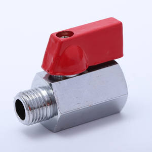 1/<span class=keywords><strong>8</strong></span> "-1/2" 3/4 "1 дюйм кованый латунный Мини-шаровой клапан хромированный с FXF или FxM резьбой пластиковая алюминиевая ручка-бабочка - Product Image 2